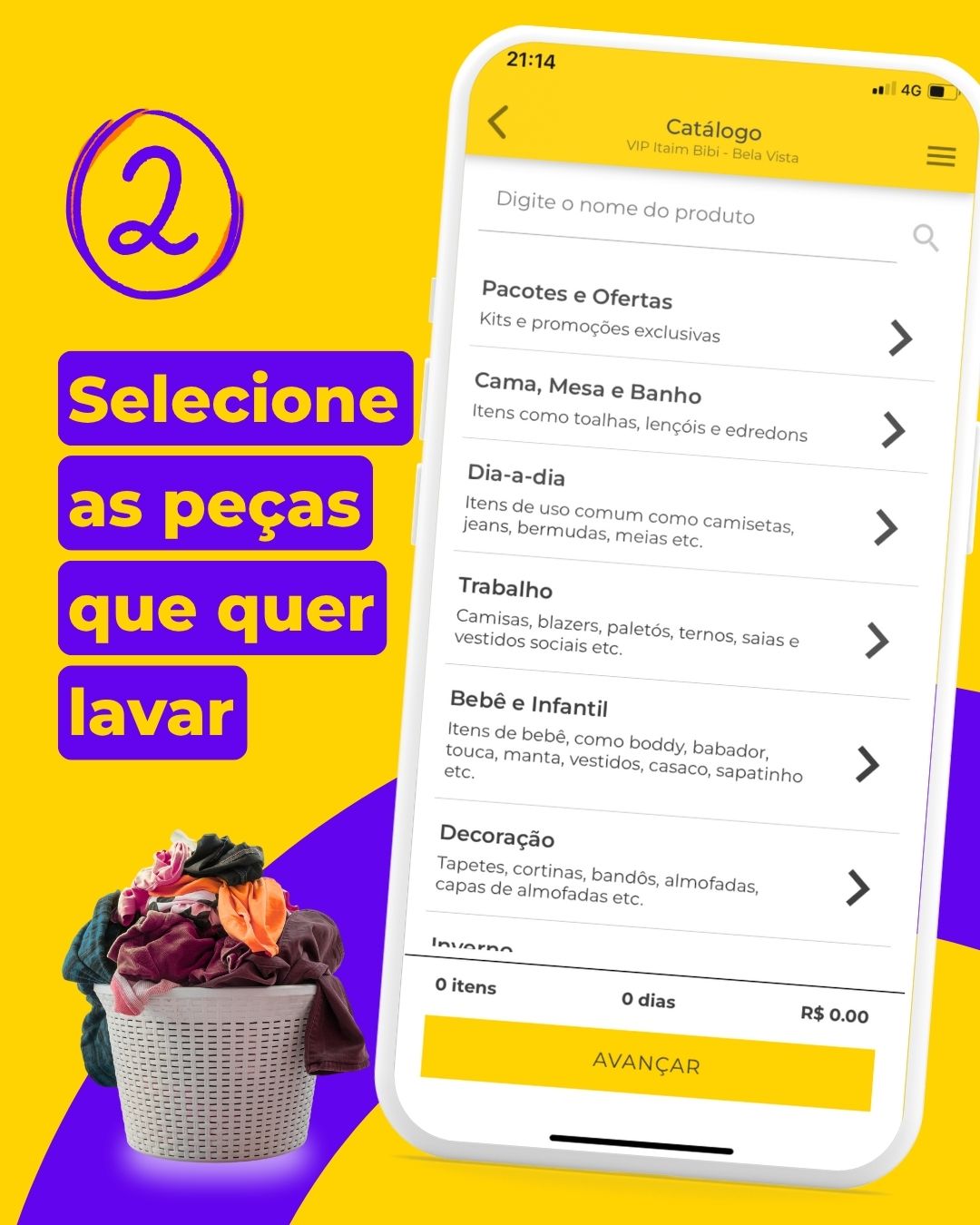 Delivery de lavanderias